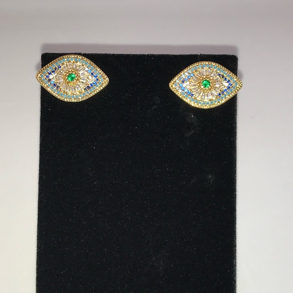 Evil Eye Earrings - Picture 5 of 11